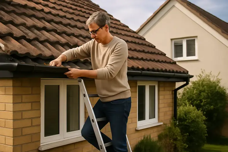 Keeping house guttering clear